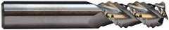 M.A. Ford - 8mm Diam, Coarse Pitch, 20mm LOC, 3 Flute Solid Carbide Roughing Square End Mill - 64mm OAL, 8mm Shank Diam, Single End, Centercutting, 45° Helix - Apex Tool & Supply