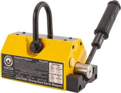 Mag-Mate - 800 Lb Load Capacity, Magnetic Lifter - 8-7/8" High x 3-5/8" Wide, 3" Head/Holder Diam, 2 Poles, For Use with Flat & Round Ferrous Metal - Apex Tool & Supply