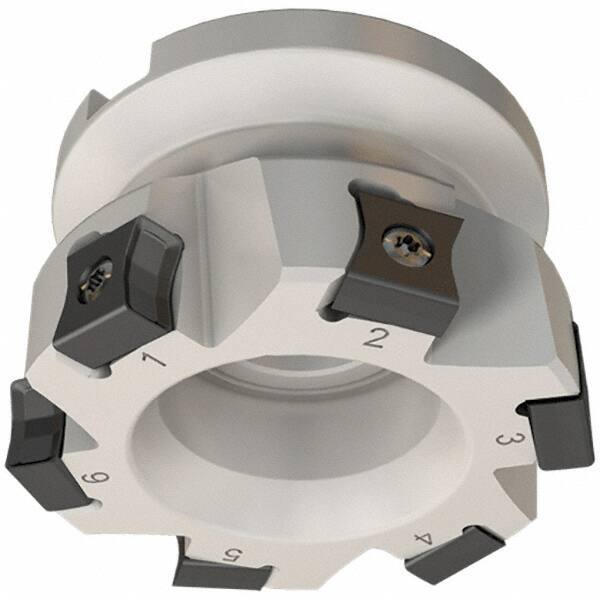 Iscar - 6 Inserts, 40mm Cut Diam, 16mm Arbor Diam, 10mm Max Depth of Cut, Indexable Square-Shoulder Face Mill - 0/90° Lead Angle, 40mm High, LN.. 11.. Insert Compatibility, Series TangMill - Apex Tool & Supply