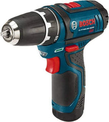 Bosch - 12 Volt 3/8" Chuck Pistol Grip Handle Cordless Drill - 0-350 & 0-1300 RPM, Reversible, 2 Lithium-Ion Batteries Included - Apex Tool & Supply