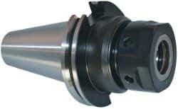 Parlec - 3/64" to 1" Capacity, 3" Projection, CAT50 Taper Shank, TG/PG 100 Collet Chuck - 0.0002" TIR, Through-Spindle - Exact Industrial Supply