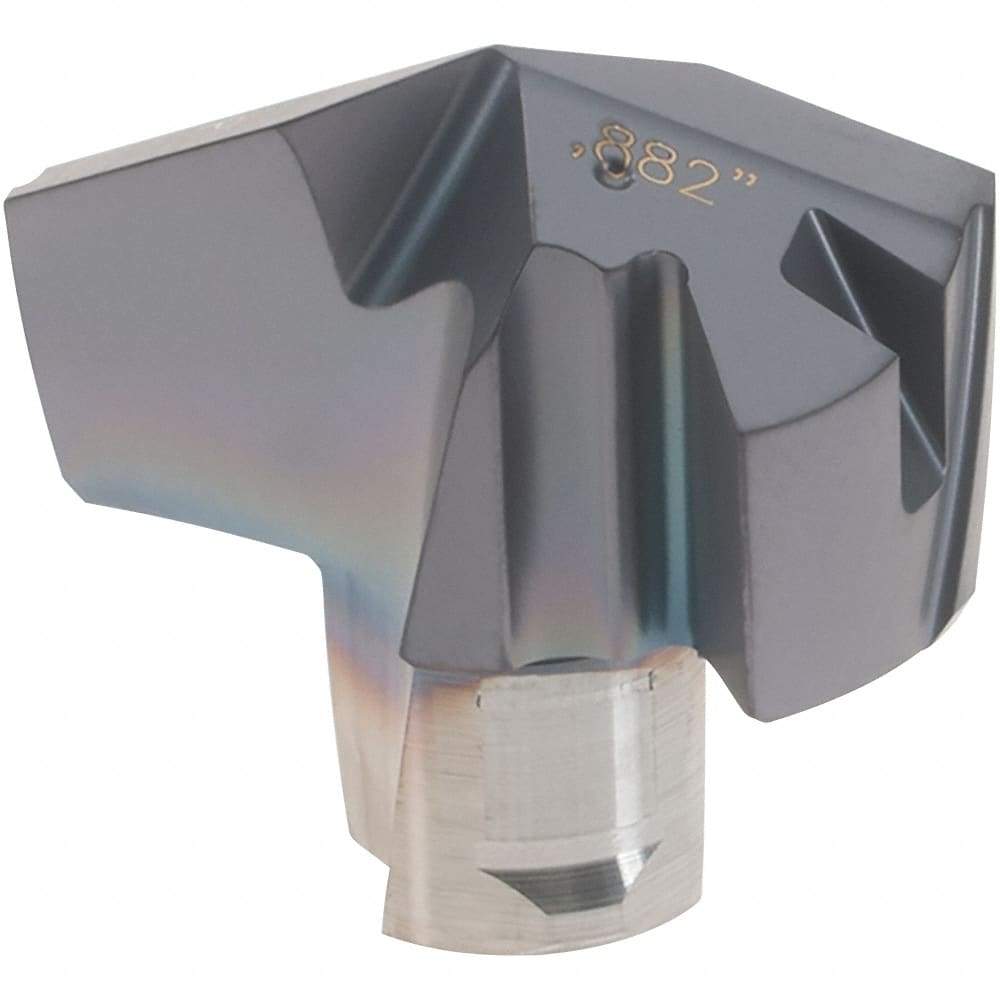 Iscar - Series ICP, 0.882" Diam Grade IC908 140° Replaceable Drill Tip - Carbide, TiAlN Finish, 22 Seat Size, Through Coolant - Apex Tool & Supply