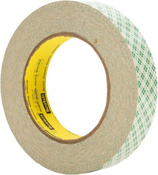 3M - 36 Yd Rubber Adhesive Double Sided Tape - 5 mil Thick, Paper Liner - Apex Tool & Supply