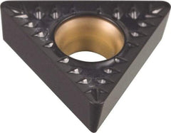Kennametal - TCMT32.51 MP Grade KCP25 Carbide Turning Insert - TiCN/Al2O3 Finish, 60° Triangle, 3/8" Inscr Circle, 5/32" Thick, 1/64" Corner Radius - Apex Tool & Supply