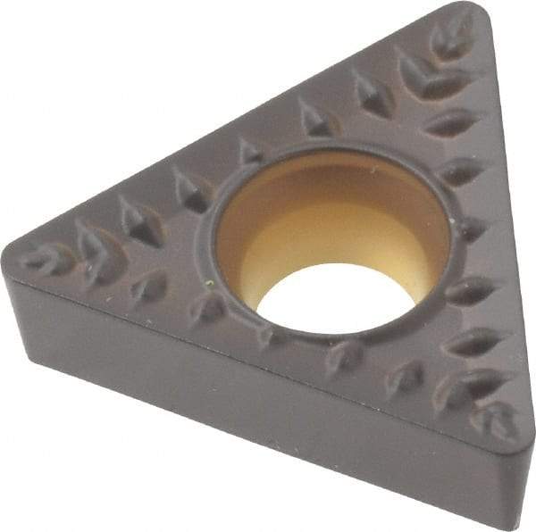 Kennametal - TCMT32.52 MP Grade KCP25 Carbide Turning Insert - TiCN/Al2O3 Finish, 60° Triangle, 3/8" Inscr Circle, 5/32" Thick, 1/32" Corner Radius - Apex Tool & Supply