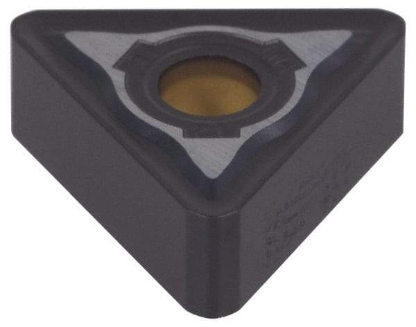 Kennametal - TNMG333 MW Grade KCP25 Carbide Turning Insert - TiCN/Al2O3 Finish, 60° Triangle, 3/8" Inscr Circle, 3/16" Thick, 3/64" Corner Radius - Apex Tool & Supply