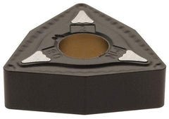 Kennametal - WNMG432 MN Grade KCP40 Carbide Turning Insert - TiCN/Al2O3 Finish, 80° Trigon, 1/2" Inscr Circle, 3/16" Thick, 1/32" Corner Radius - Apex Tool & Supply