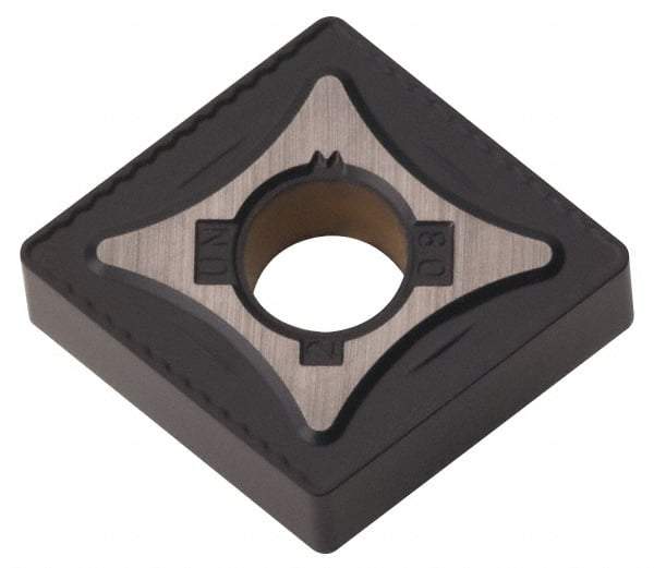 Kennametal - CNMG542 UN Grade KCK20 Carbide Turning Insert - TiCN/Al2O3 Finish, 80° Diamond, 5/8" Inscr Circle, 1/4" Thick, 1/32" Corner Radius - Apex Tool & Supply