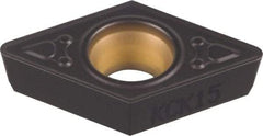 Kennametal - DCMT32.52 MF Grade KCK15 Carbide Turning Insert - TiCN/Al2O3 Finish, 55° Diamond, 3/8" Inscr Circle, 5/32" Thick, 1/32" Corner Radius - Apex Tool & Supply