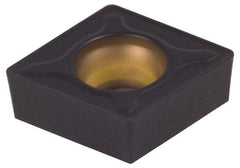 Kennametal - CCMT32.53 MF Grade KCP10 Carbide Turning Insert - TiCN/Al2O3 Finish, 80° Diamond, 3/8" Inscr Circle, 5/32" Thick, 3/64" Corner Radius - Apex Tool & Supply