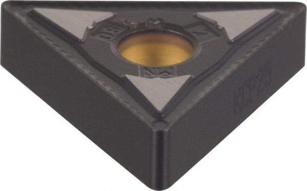 Kennametal - TNMG432 MN Grade KCP40 Carbide Turning Insert - TiCN/Al2O3 Finish, 60° Triangle, 1/2" Inscr Circle, 3/16" Thick, 1/32" Corner Radius - Apex Tool & Supply