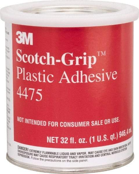 3M - 32 Fluid Ounce Container, Clear, Can Synthetic Resin Construction Adhesive - Series 4475 - Apex Tool & Supply