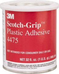 3M - 32 Fluid Ounce Container, Clear, Can Synthetic Resin Construction Adhesive - Series 4475 - Apex Tool & Supply