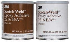 3M - 32 oz Can Two Part Epoxy - 90 min Working Time, 3,200 psi Shear Strength, Series 2216 - Apex Tool & Supply