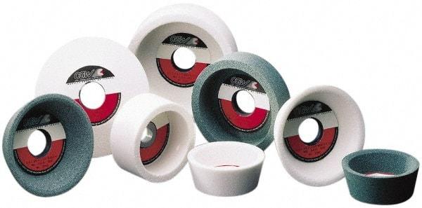 Camel Grinding Wheels - 6" Diam, 1-1/4" Hole Size, 1" Overall Thickness, 120 Grit, Type 50 Tool & Cutter Grinding Wheel - Fine Grade, Silicon Carbide, I Hardness, Vitrified Bond, 3,450 RPM - Apex Tool & Supply