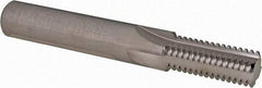 Scientific Cutting Tools - 1/2-14, 3/4-14 Thread, 1/2" Shank Diam, Bright Coating, Solid Carbide Straight Flute Thread Mill - 4 Flutes, 3-1/2" OAL, 1/2" Min Noml Diameter - Apex Tool & Supply