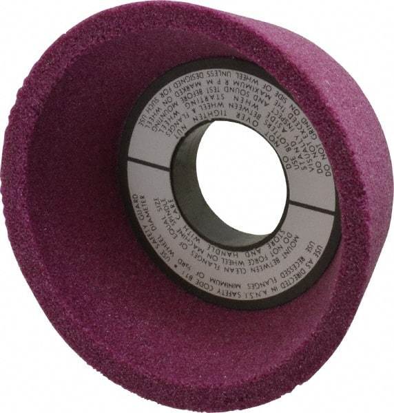 Grier Abrasives - 4" Diam, 1-1/4" Hole Size, 2-1/8" Overall Thickness, 60 Grit, Type 11 Tool & Cutter Grinding Wheel - Medium Grade, Aluminum Oxide, J Hardness, Vitrified Bond, 6,207 RPM - Apex Tool & Supply