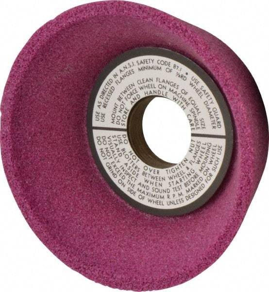 Grier Abrasives - 5" Diam, 1-1/4" Hole Size, 2-3/16" Overall Thickness, 46 Grit, Type 11 Tool & Cutter Grinding Wheel - Coarse Grade, Aluminum Oxide, H Hardness, Vitrified Bond, 4,966 RPM - Apex Tool & Supply