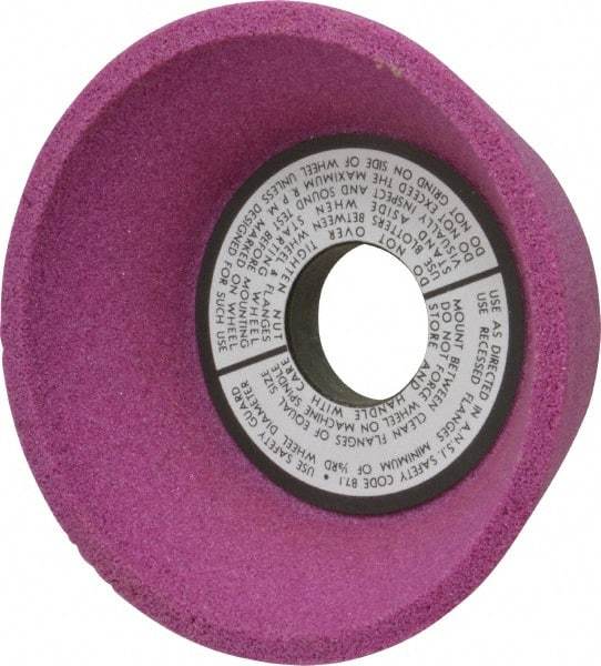 Grier Abrasives - 5" Diam, 1-1/4" Hole Size, 2-3/16" Overall Thickness, 60 Grit, Type 11 Tool & Cutter Grinding Wheel - Medium Grade, Aluminum Oxide, J Hardness, Vitrified Bond, 4,966 RPM - Apex Tool & Supply