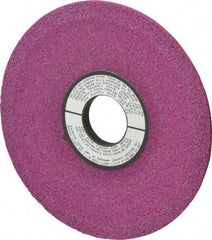 Grier Abrasives - 6" Diam, 1-1/4" Hole Size, 1/2" Overall Thickness, 46 Grit, Type 12 Tool & Cutter Grinding Wheel - Coarse Grade, Aluminum Oxide, J Hardness, Vitrified Bond, 4,138 RPM - Apex Tool & Supply