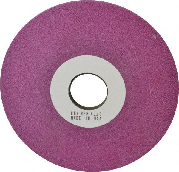 Grier Abrasives - 6" Diam, 1-1/4" Hole Size, 1/2" Overall Thickness, 80 Grit, Type 12 Tool & Cutter Grinding Wheel - Medium Grade, Aluminum Oxide, K Hardness, Vitrified Bond, 4,138 RPM - Apex Tool & Supply