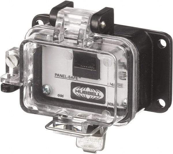 Hubbell Wiring Device-Kellems - 1 Port, Ethernet, Clear Data Port Receptacle - 3.2 Inch Long x 1.58 Inch Deep x 3.15 Inch Wide, Aluminum, Surface Mount, Gray - Apex Tool & Supply