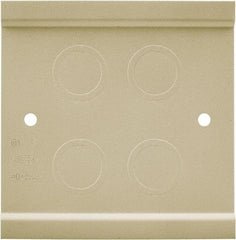 Hubbell Wiring Device-Kellems - 4-3/4 Inch Long x 4-3/4 Inch High, Rectangular Raceway Fitting - Ivory, For Use with HBL4750 Series Raceways - Apex Tool & Supply