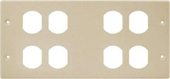 Hubbell Wiring Device-Kellems - 10.22 Inch Long x 4-3/4 Inch High, Rectangular 4 Gang Raceway Cover Plate - Ivory, For Use with HBL4750 Series Raceways - Apex Tool & Supply