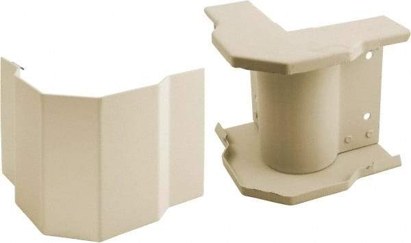 Hubbell Wiring Device-Kellems - 4.88 Inch Long x 4-3/4 Inch High, Raceway Elbow End - Ivory, For Use with HBL4750 Series Raceways - Apex Tool & Supply