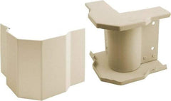Hubbell Wiring Device-Kellems - 4.88 Inch Long x 4-3/4 Inch High, Raceway Elbow End - Ivory, For Use with HBL4750 Series Raceways - Apex Tool & Supply