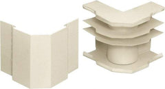 Hubbell Wiring Device-Kellems - 4.88 Inch Long x 4-3/4 Inch High, Raceway Elbow End - Ivory, For Use with HBL4750 Series Raceways - Apex Tool & Supply