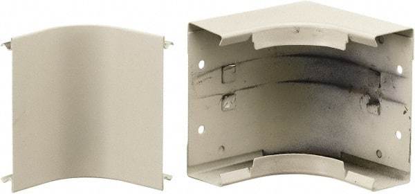 Hubbell Wiring Device-Kellems - 4.74 Inch Long x 4-3/4 Inch High, Raceway Elbow End - Ivory, For Use with HBL4750 Series Raceways - Apex Tool & Supply