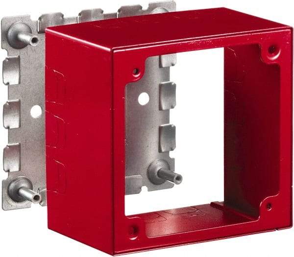 Hubbell Wiring Device-Kellems - 4.64 Inch Long x 2-3/4 Inch Wide x 4.54 Inch High, Rectangular Raceway Box - Red, For Use with HBL500 Series Raceways and HBL750 Series Raceways - Apex Tool & Supply