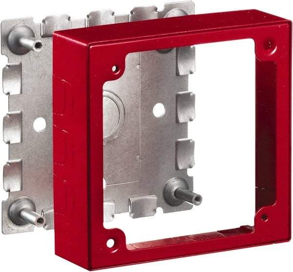Hubbell Wiring Device-Kellems - 4.64 Inch Long x 1.38 Inch Wide x 4.54 Inch High, Rectangular Raceway Box - Red, For Use with HBL500 Series Raceways and HBL750 Series Raceways - Apex Tool & Supply