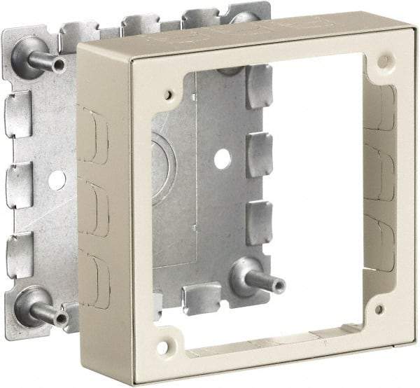 Hubbell Wiring Device-Kellems - 4.64 Inch Long x 1.38 Inch Wide x 4.54 Inch High, Rectangular Raceway Box - Ivory, For Use with HBL500 Series Raceways and HBL750 Series Raceways - Apex Tool & Supply