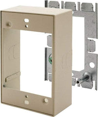 Hubbell Wiring Device-Kellems - 2.82 Inch Long x 1.38 Inch Wide x 4.54 Inch High, Rectangular Raceway Box - Ivory, For Use with HBL500 Series Raceways and HBL750 Series Raceways - Apex Tool & Supply