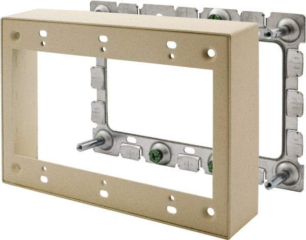 Hubbell Wiring Device-Kellems - 6.45 Inch Long x 1.38 Inch Wide x 4.54 Inch High, Rectangular Raceway Box - Ivory, For Use with HBL500 Series Raceways and HBL750 Series Raceways - Apex Tool & Supply