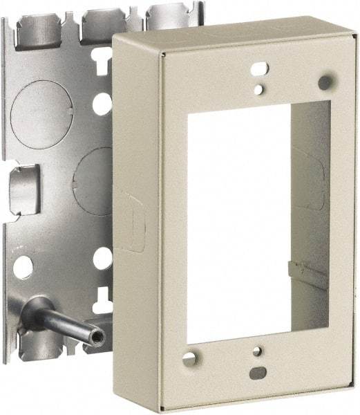 Hubbell Wiring Device-Kellems - 2.82 Inch Long x 1.13 Inch Wide x 4.54 Inch High, Rectangular Raceway Box - Ivory, For Use with HBL500 Series Raceways and HBL750 Series Raceways - Apex Tool & Supply
