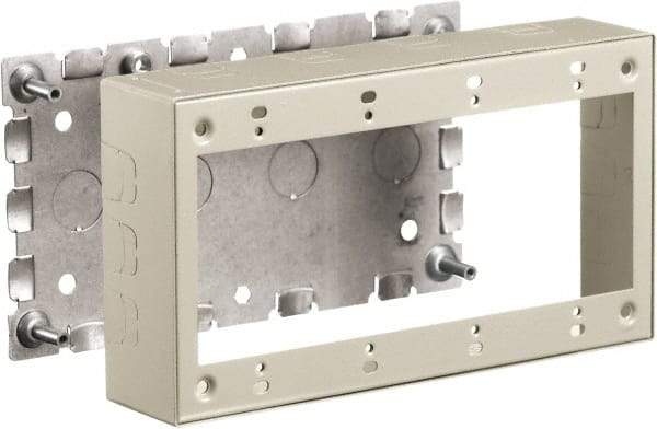 Hubbell Wiring Device-Kellems - 8.26 Inch Long x 1-3/4 Inch Wide x 4.54 Inch High, Rectangular Raceway Box - Ivory, For Use with HBL500 Series Raceways and HBL750 Series Raceways - Apex Tool & Supply