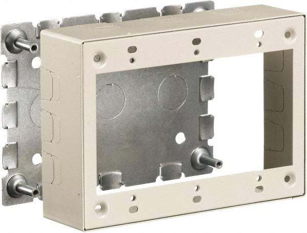 Hubbell Wiring Device-Kellems - 6.45 Inch Long x 1-3/4 Inch Wide x 4.54 Inch High, Rectangular Raceway Box - Ivory, For Use with HBL500 Series Raceways and HBL750 Series Raceways - Apex Tool & Supply