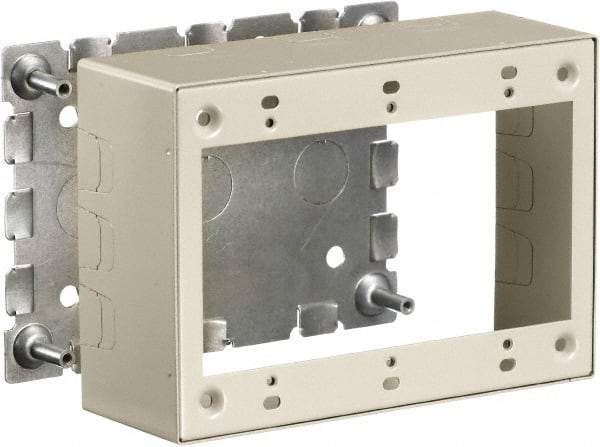 Hubbell Wiring Device-Kellems - 6.45 Inch Long x 2-1/4 Inch Wide x 4.54 Inch High, Rectangular Raceway Box - Ivory, For Use with HBL500 Series Raceways and HBL750 Series Raceways - Apex Tool & Supply