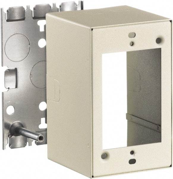 Hubbell Wiring Device-Kellems - 2.82 Inch Long x 2-3/4 Inch Wide x 4.54 Inch High, Rectangular Raceway Box - Ivory, For Use with HBL500 Series Raceways and HBL750 Series Raceways - Apex Tool & Supply
