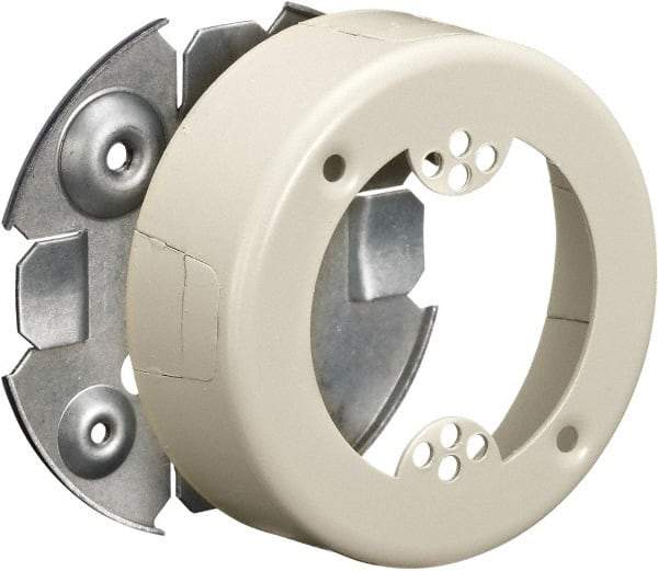 Hubbell Wiring Device-Kellems - 3 Inch Wide x 1.02 Inch High, Round Raceway Box - Ivory, For Use with HBL500 Series Raceways and HBL750 Series Raceways - Apex Tool & Supply