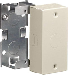 Hubbell Wiring Device-Kellems - 2 Inch Long x 1.39 Inch Wide x 4.12 Inch High, Rectangular Raceway Box - Ivory, For Use with HBL500 Series Raceways and HBL750 Series Raceways - Apex Tool & Supply