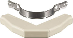 Hubbell Wiring Device-Kellems - 4.86 Inch Long x 0.78 Inch Wide x 1.35 Inch High, Raceway Elbow End - Ivory, For Use with HBL500 Series Raceways and HBL750 Series Raceways - Apex Tool & Supply