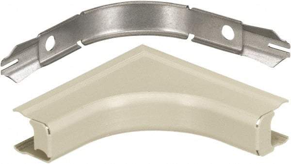Hubbell Wiring Device-Kellems - 3.33 Inch Long x 0.91 Inch Wide x 3.33 Inch High, Raceway Elbow End - Ivory, For Use with HBL500 Series Raceways and HBL750 Series Raceways - Apex Tool & Supply