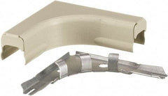Hubbell Wiring Device-Kellems - 3.16 Inch Long x 0.91 Inch Wide x 3.16 Inch High, Raceway Elbow End - Ivory, For Use with HBL500 Series Raceways and HBL750 Series Raceways - Apex Tool & Supply