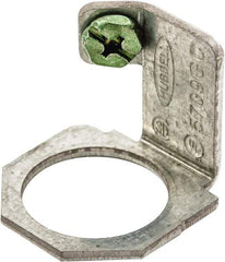 Hubbell Wiring Device-Kellems - 1.18 Inch Long x 1.04 Inch High, Raceway Grounding Clamp - Metallic, For Use with HBL500 Series Raceways and HBL750 Series Raceways - Apex Tool & Supply