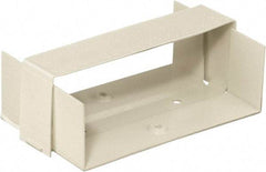 Hubbell Wiring Device-Kellems - 5.02 Inch Long x 2.79 Inch Wide, Rectangular Raceway Fitting - Ivory, For Use with HBL4750 Series Raceways - Apex Tool & Supply
