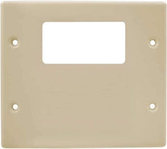 Hubbell Wiring Device-Kellems - 5.43 Inch Long x 4-3/4 Inch High, Rectangular Raceway Plate - Ivory, For Use with HBL4700 Series Raceways and HBL4750 Series Metal Raceways - Apex Tool & Supply